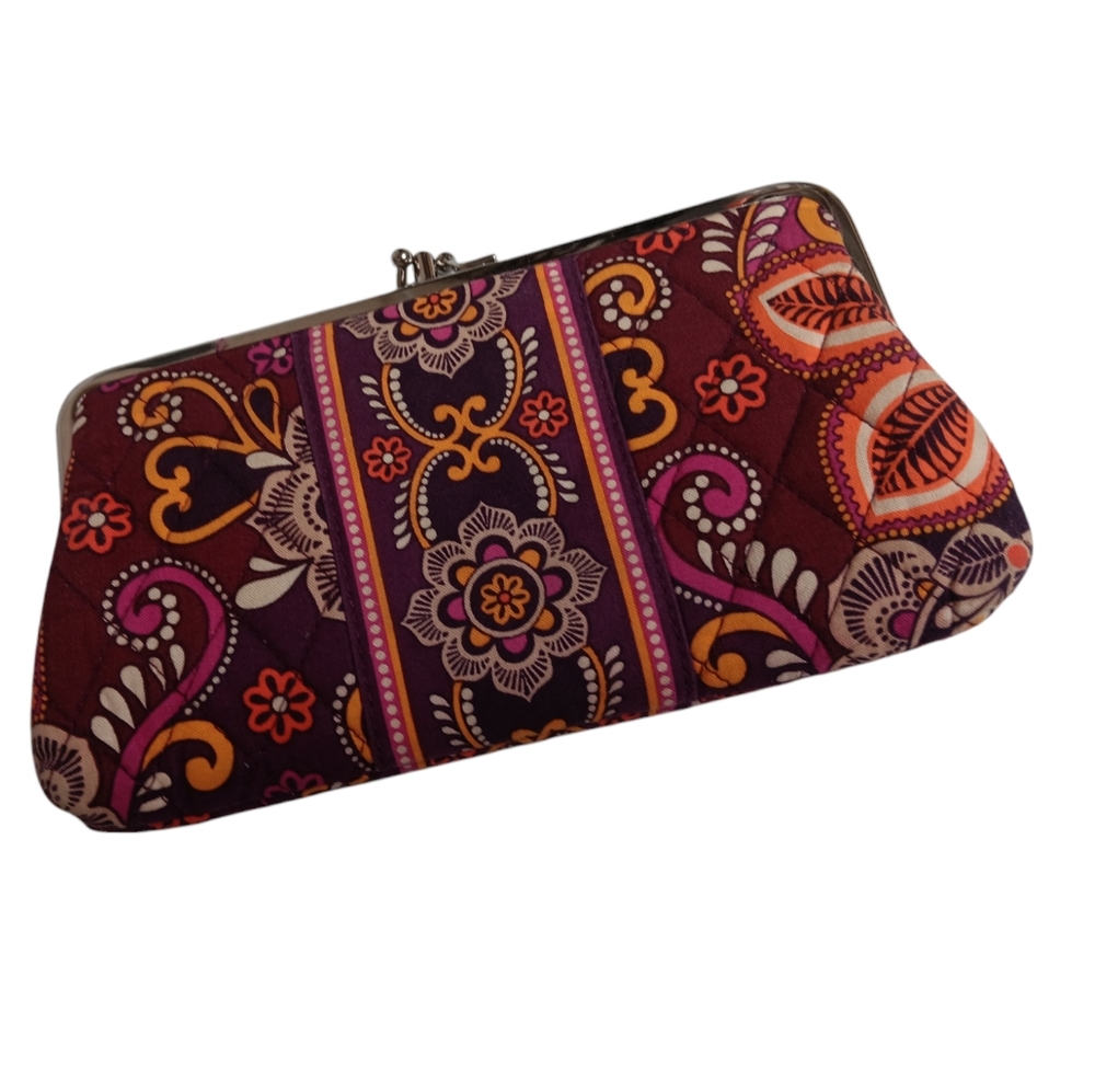Vera Bradley Purple and Orange Floral Wallet